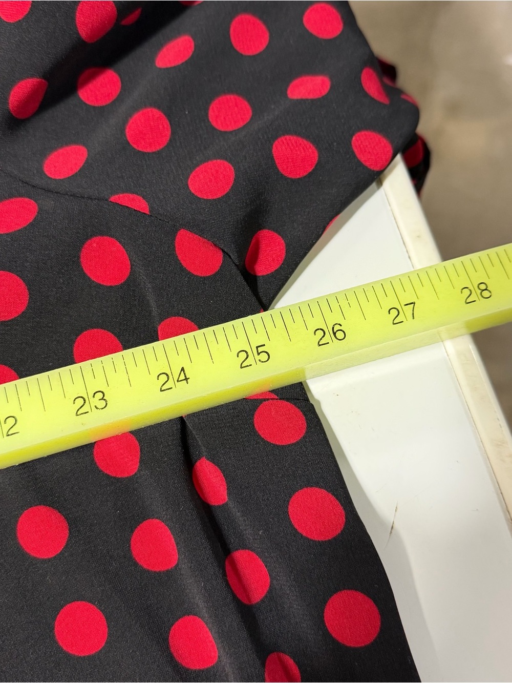 Catherines 2XWP 22/24WP Black Button-Down Blouse with Red Polka Dots - Picture 8 of 9